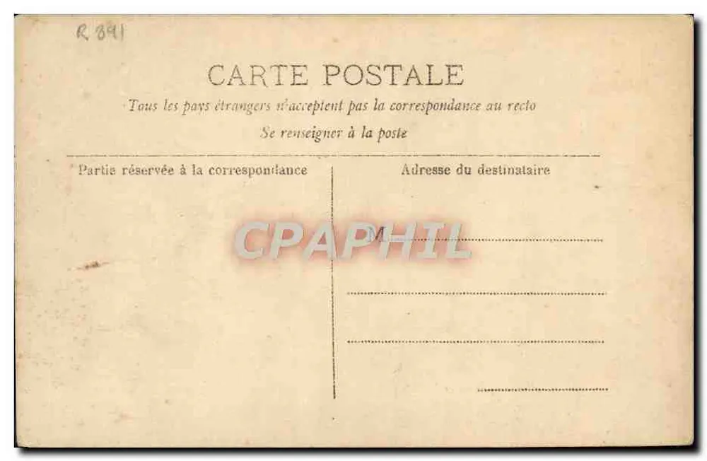 Frau Otéro — Portrait im Buste — Éditeurs d'Art Paris, Serie 2095 - Rückseite