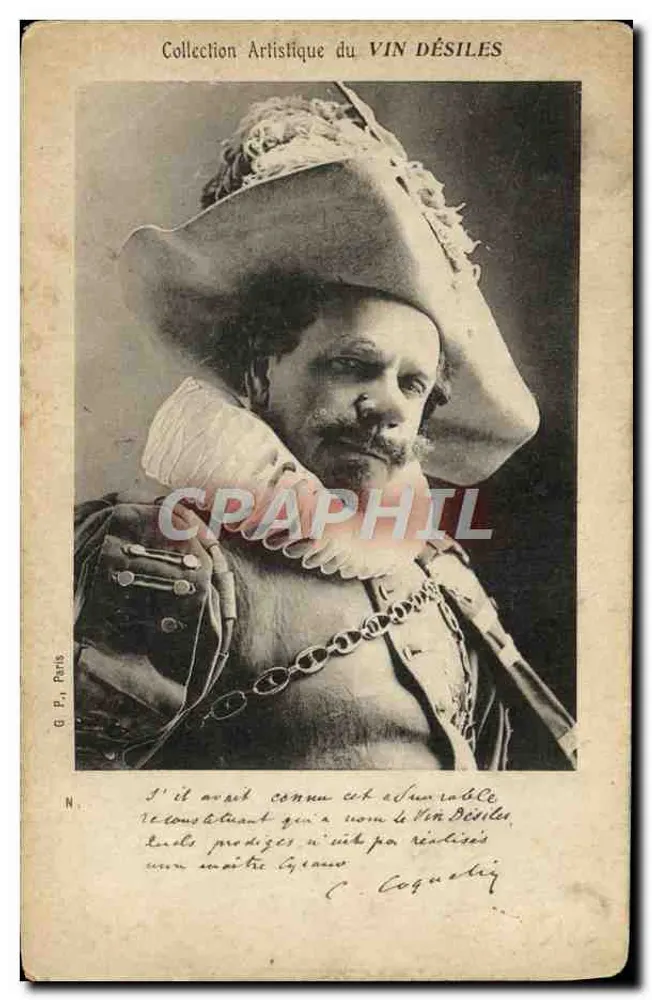 Porträt eines Mannes in historischem Kleid — Künstlerische Sammlung VIN DÉSILES — G. F., Paris - Vorderseite