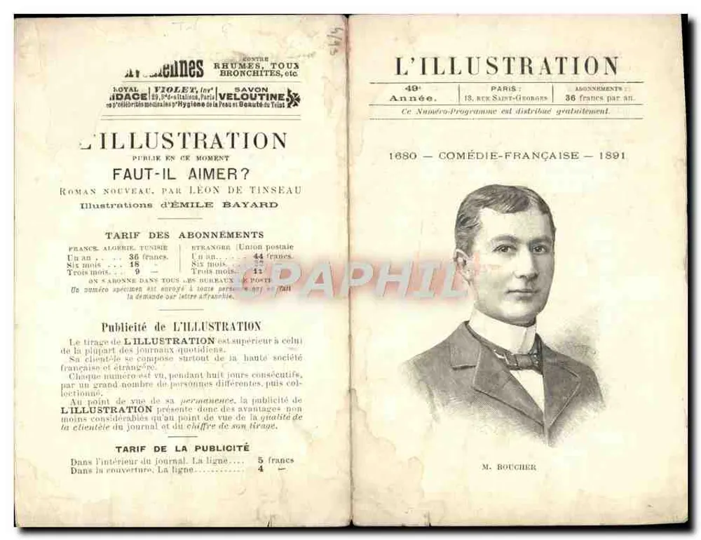 Comédie-Française — Molières « L'Étourdi » — L'Illustration, 1891 - Vorderseite