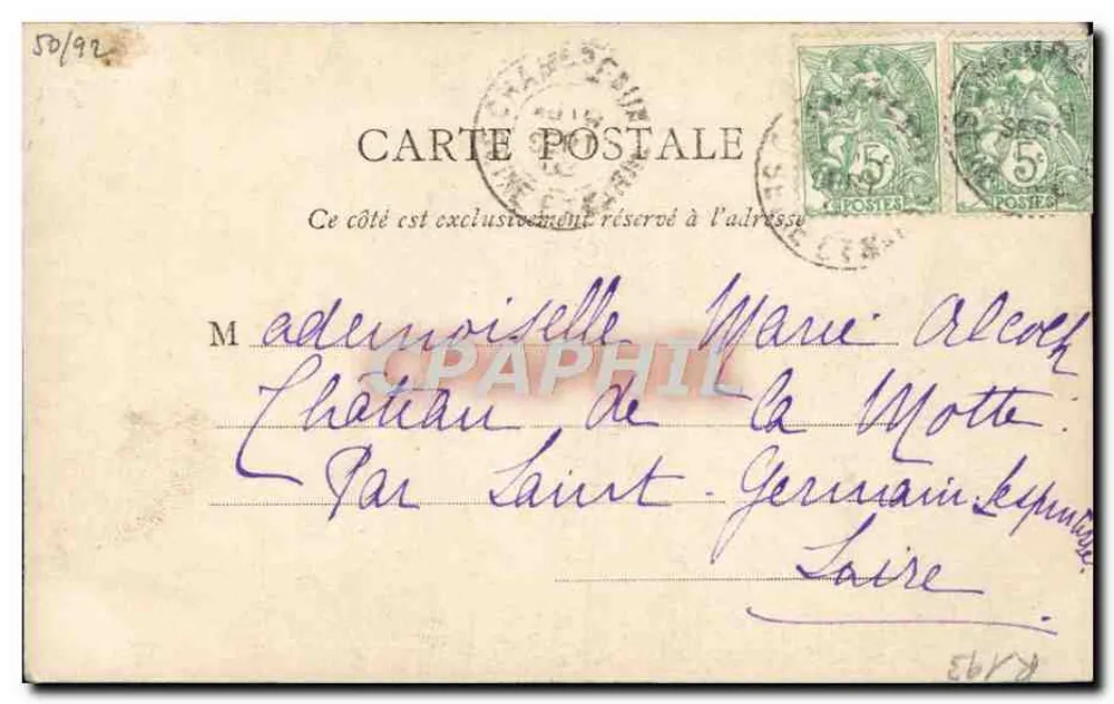 Gaston de Comédie Française — Portrait — Verlag BOYER PARIS - Rückseite
