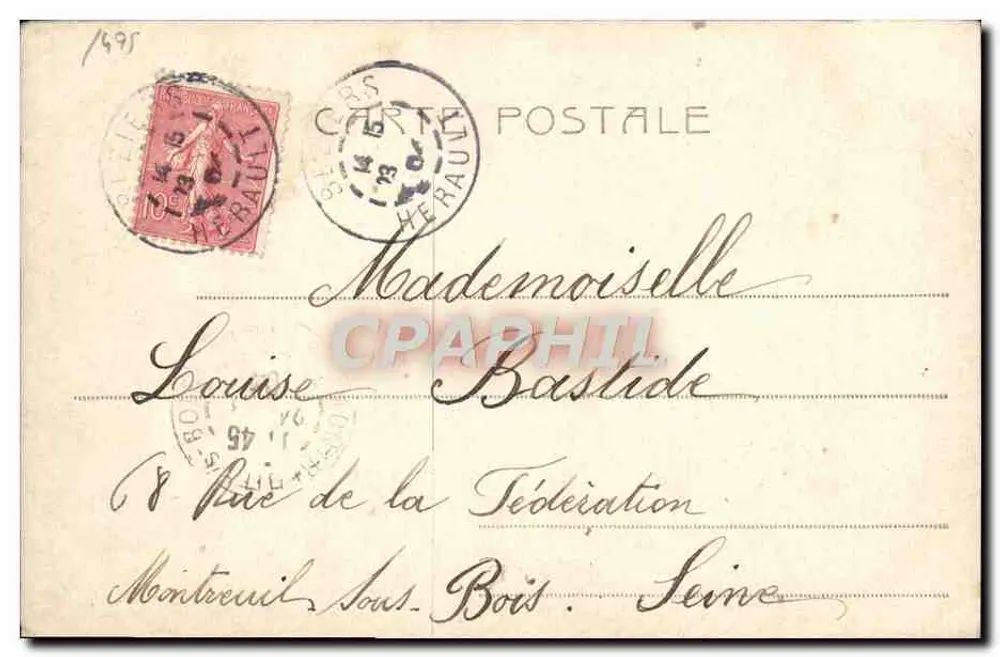 Fanny Toreseilla — dans l'Œuvre "Cendrillon" — éditeur Terocca-Terni n°3694 - Rückseite