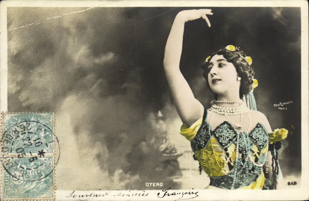 Danseuse OTERO François — scène de danse orientale — éditeur REUTLINGER PARIS S.A.R. - Frente