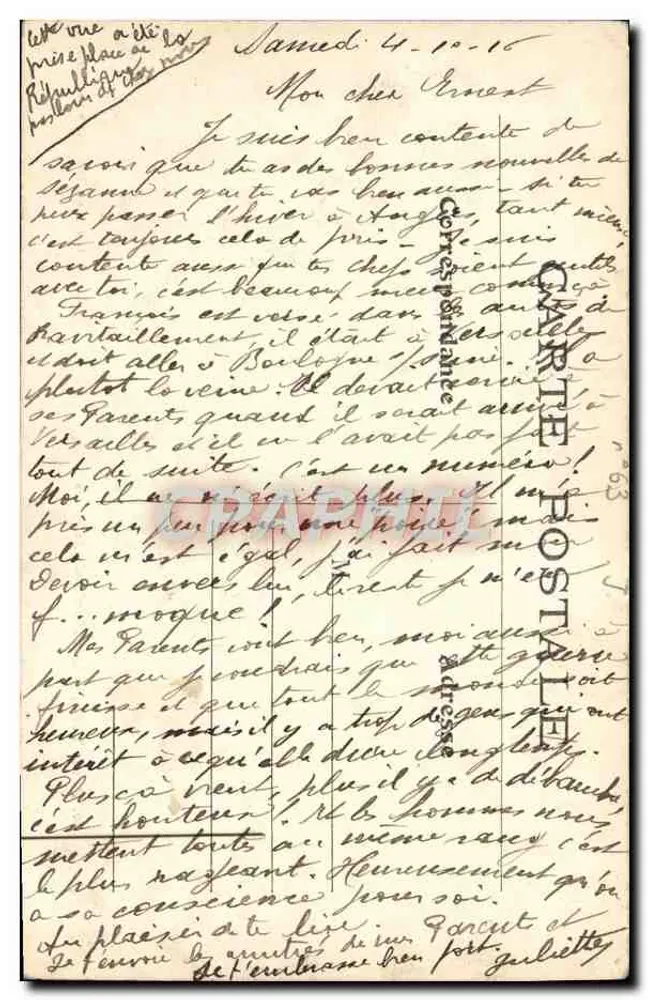 Paris Vécu — Eine Blumenverkäuferin — L. J. & Cie, Verlag, Angoulême-Paris - Rückseite