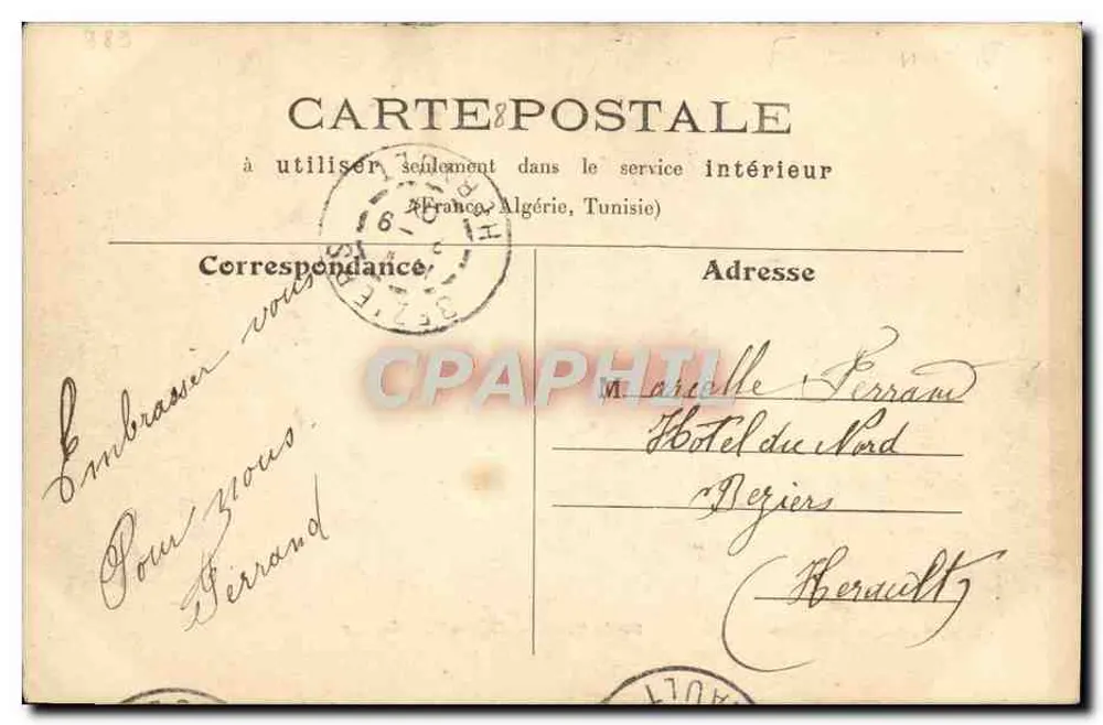 Paris Vécu — Descida de barco — L. J. & Cie, editora, Angoulême-Paris - Verso
