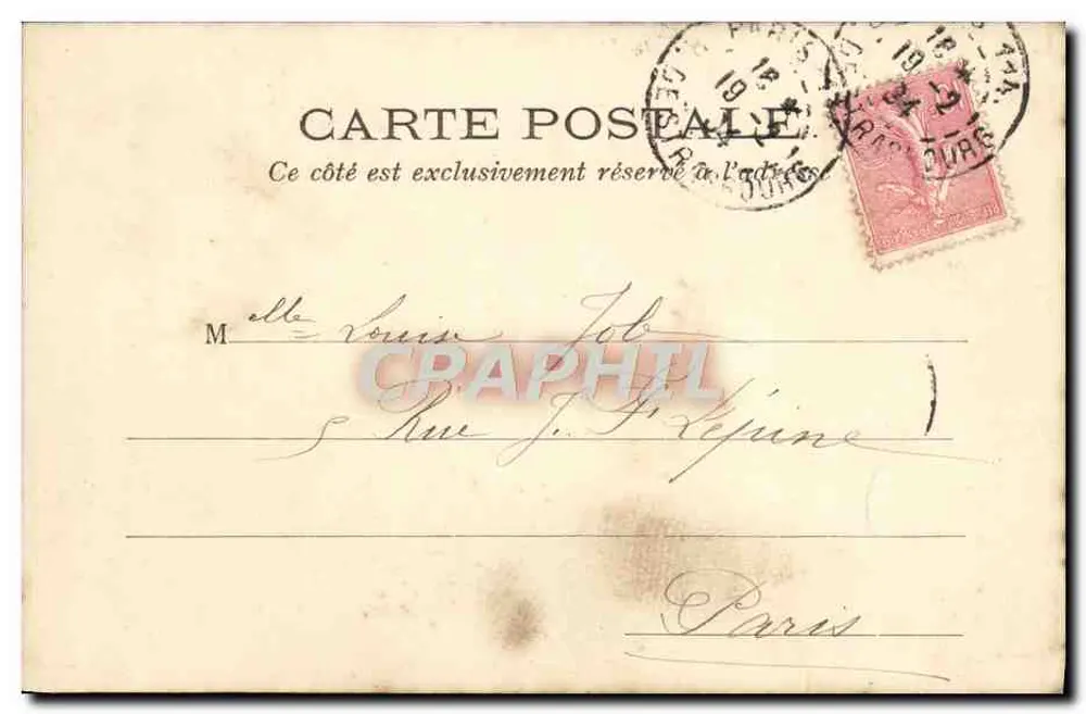 Paris Vécu — Eine Blumenverkäuferin — I. J. & Cie, Angoulême-Paris - Rückseite