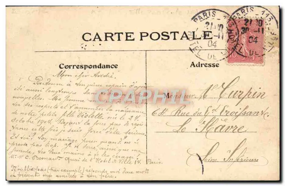Paris Vécu — A la Wallace — Place de la République, éditeur L. J. & Cie, Angoulême-Paris, n° 992 - Rückseite