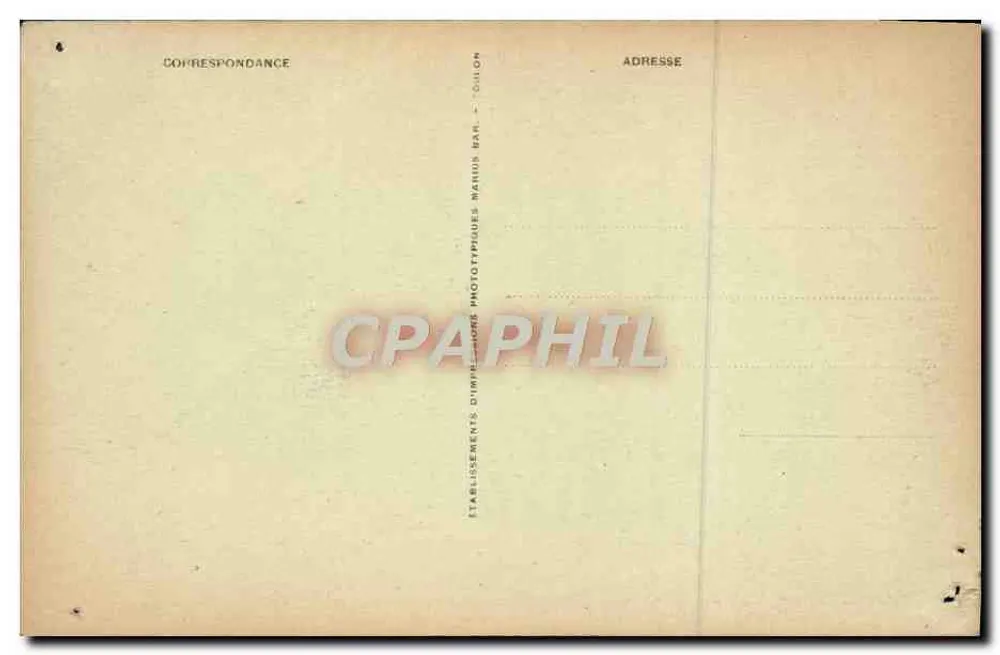 Croiseur-École d'Application "JEANNE-D'ARC" — (Marine Militaire Française) — éditeur : Etablissements Phototypiques Manin Bar - Toulon, n° 1330 - Verso