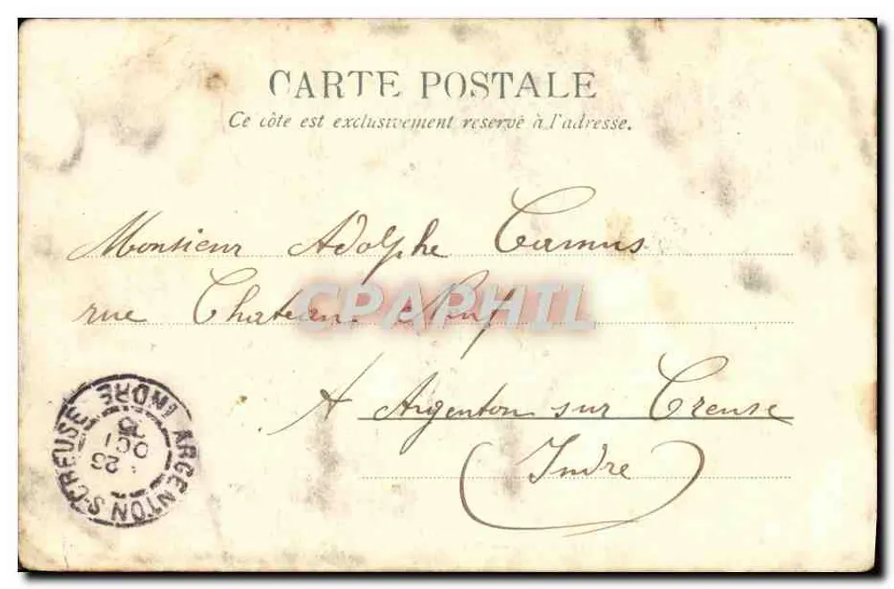 Soldat in Uniform der Zeit — Paris, 29. Oktober 1909 — Kunzli Frères Verlag, Europa, Paris - Rückseite