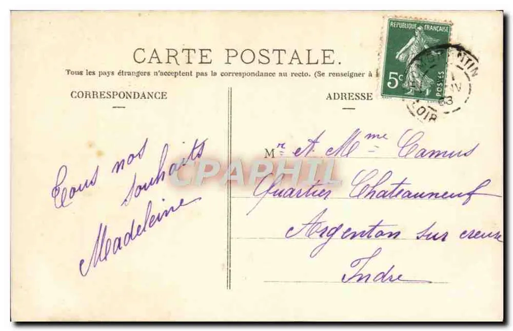 Lächelnde Frau — 'EIN JAHR GLÜCKS' — Legrand Phot. n°265, veröffentlicht von Iris - Rückseite