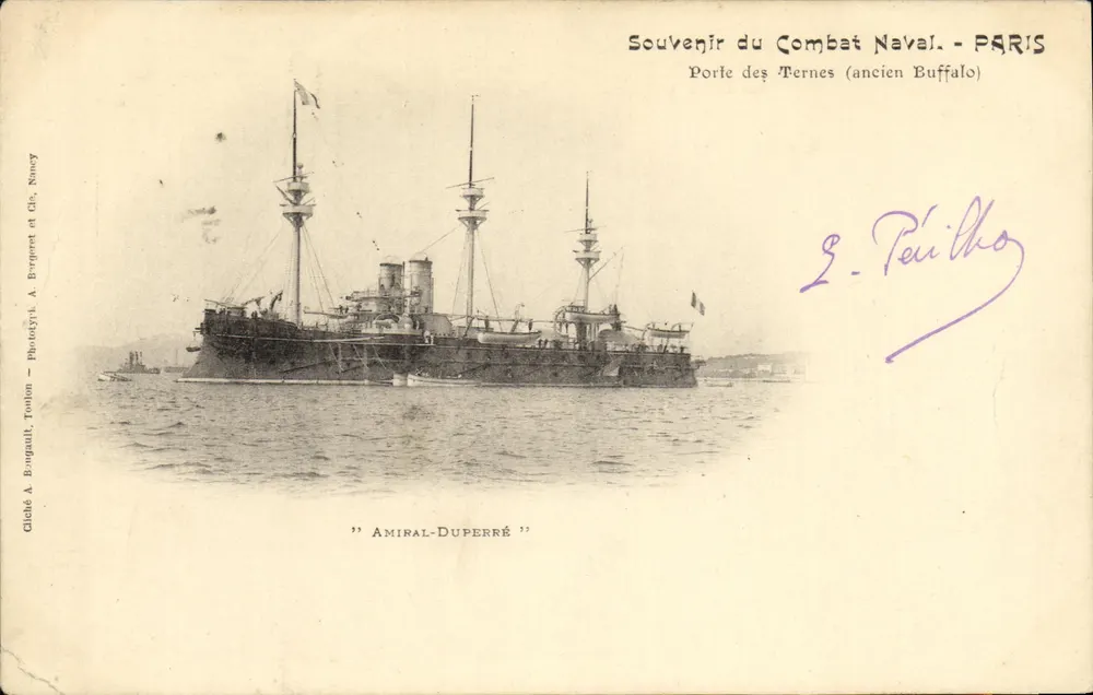 Tor der Ternes (früher Buffalo) — Kreuzer Admiral Duperré — Verlag A. Bongault, Torton, Nancy - Vorderseite