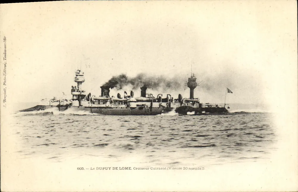 Le Dupuy de Lôme — Panzerkreuzer — Foto A. Bongatalli, Verlag Tadoussac-Mer, n° 605 - Vorderseite