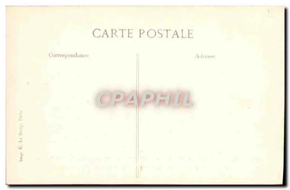 Marinha Nacional — "République" — Cegueiro de Escadra, 14.808 toneladas — E. Le Deley, Paris - Verso