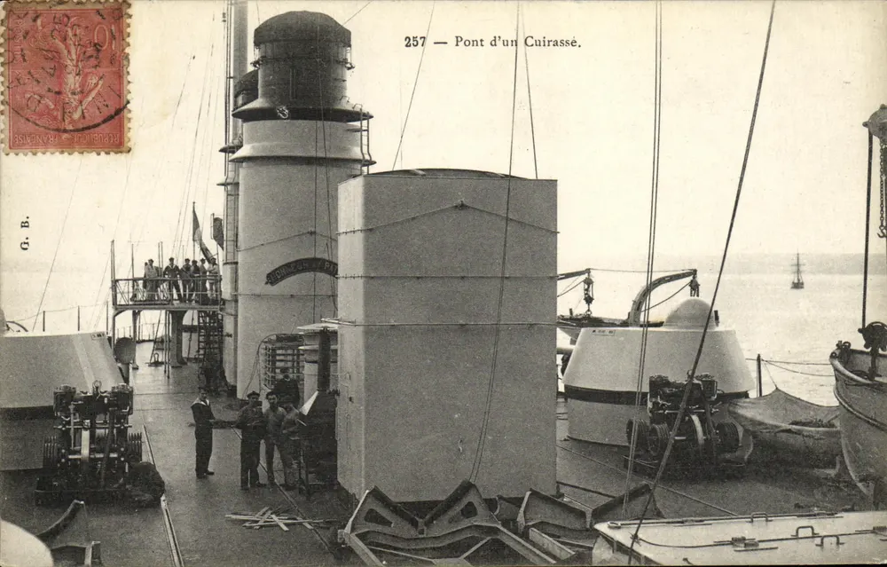 Ponte de um Cuirassé — 257 — Editor G.B. - Frente