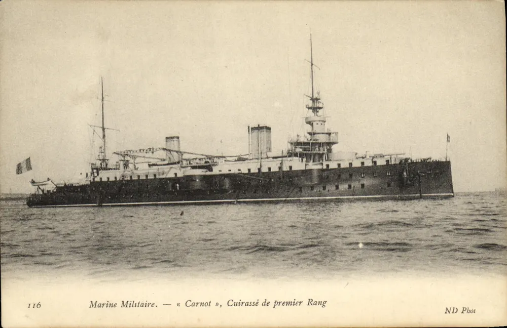 Marinha Militar — « Carnot », Couraçado de Primeiro Rango — ND Phot, n° 116 - Frente