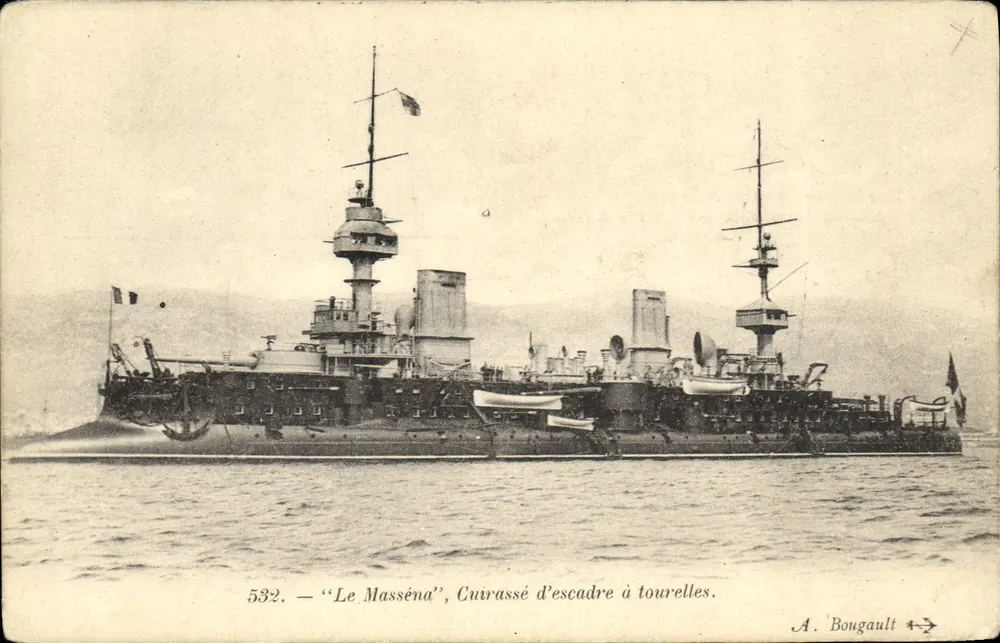 Le Masséna — Panzerkreuzer mit Turm — A. Bougault n°532 - Vorderseite