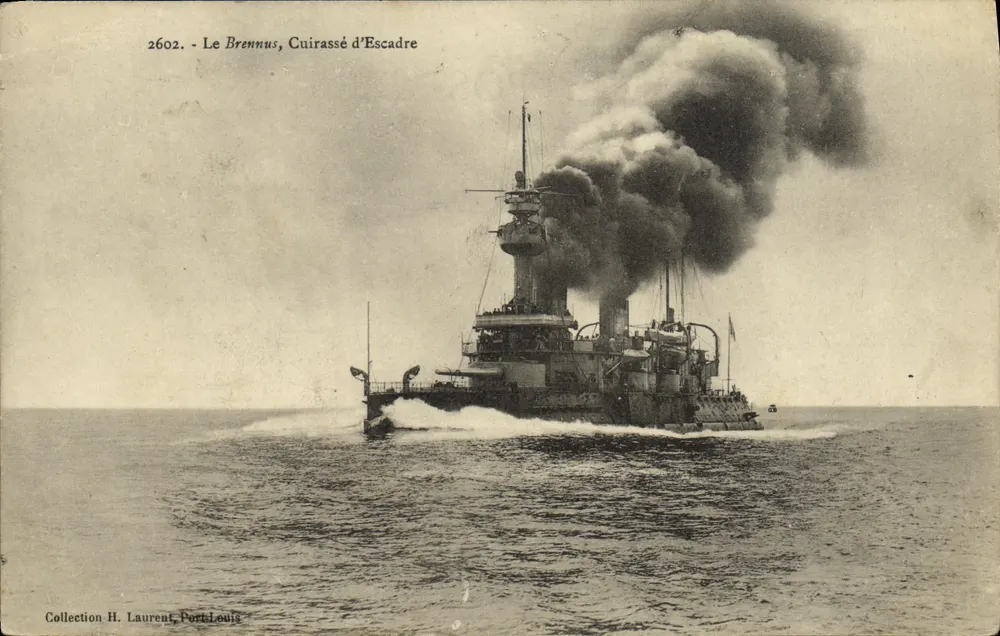 O Brennus, Couraçado de Esquadra — Coleção H. Laurent, Port-Louis - Frente