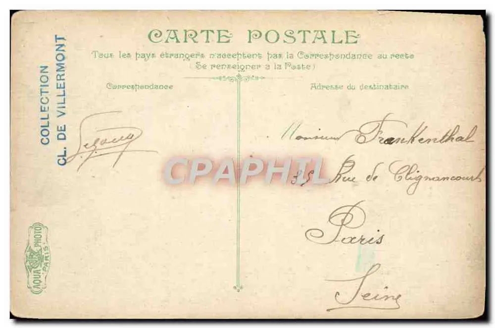 Der Henri IV, gepanzerte Küstenwache — Nr. 3162 — Verlag L.V. (Stadt) — 5c Republik Frankreich Stempel - Rückseite