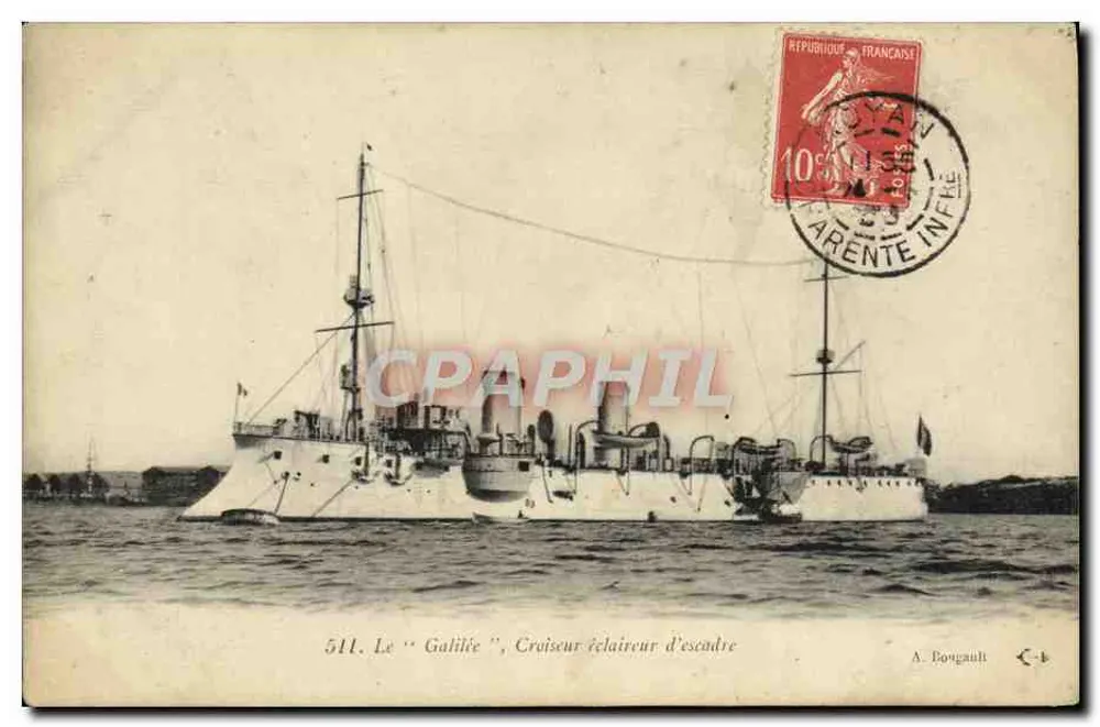 Der "Galilée", Schlachtschiff — A. Bougault, n°511 - Vorderseite