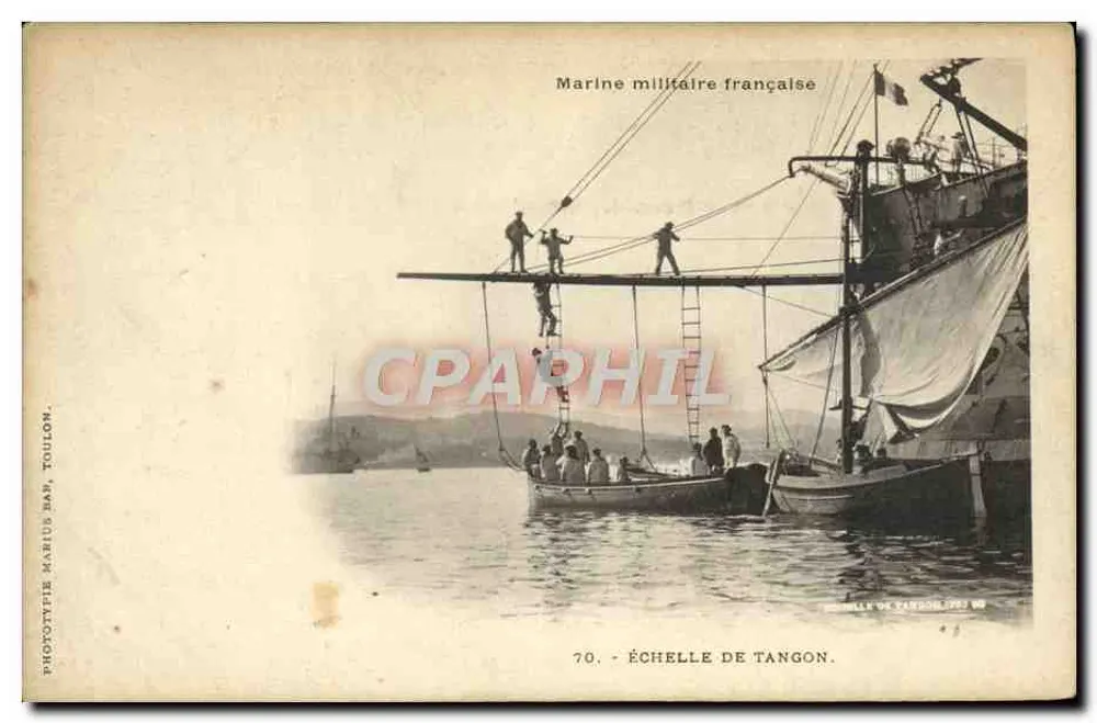 Escada de Tangon — Marinha Militar Francesa — Fototipo Marius Bar, Toulon, n°70 - Frente