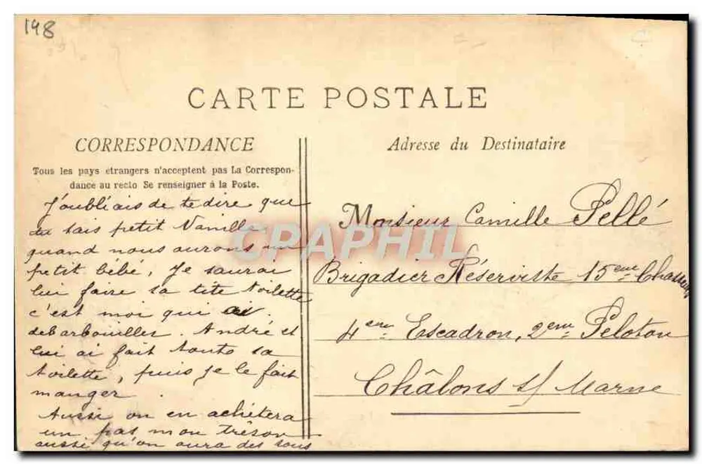 Der "Gabès" Transport Aviso — Nr. 476 — Verleger A. Bougault - Rückseite