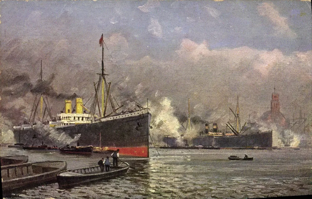 Porto de Roterdão — navios a vapor — n°160 - Frente