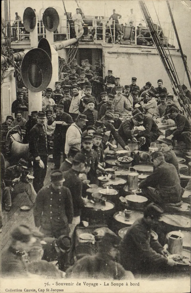 Reiseerinnerung - Suppe an Bord — Collection Cauvin, Cap St Jacques, n°76 - Vorderseite
