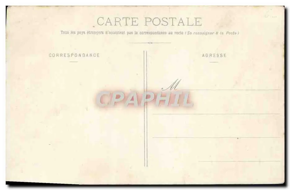 Carta postal vazia — verso com texto de aviso — editor não identificado - Verso
