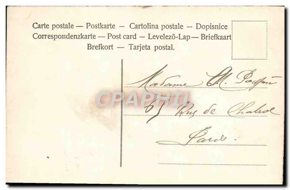Rosas — Carta de felicitações — A. Biegler - Verso