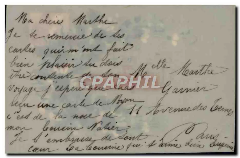 Flores — carta de amor — editor desconhecido, número de série não visível - Verso