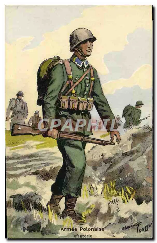 Exército Polonês — Infantaria — Les Éditions Militaires Illustrées, Paris N° 570 - Frente