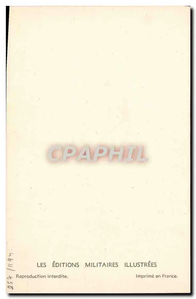 Infanterie - Offizier - Galauniform - 1936 — Serie 1, Nr. 18, Verlag Les Éditions Militaires Illustrées - Rückseite