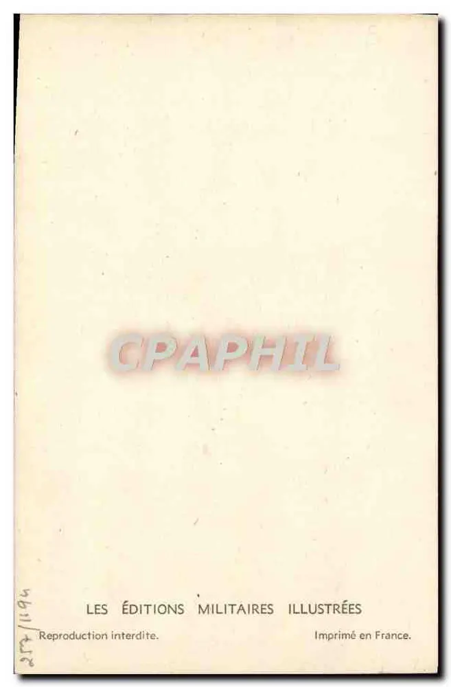 Infanterie — Offizier 1940 — Les Éditions Militaires Illustrées, Serie I, Nr. 20 - Rückseite