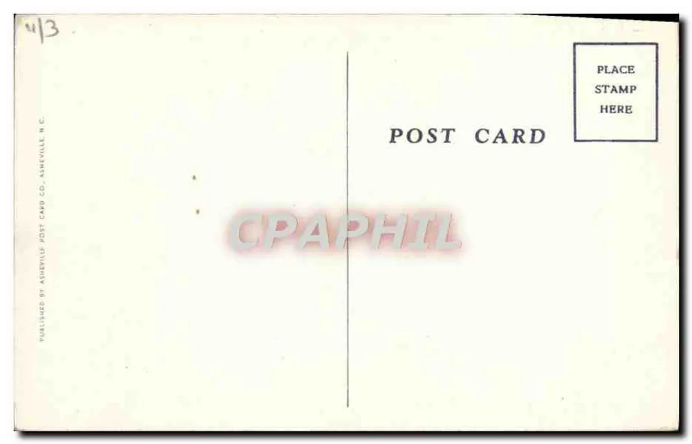 Soldat und WAC schlagen — Verlag Asheville Post Card Co. Nr. 413 - Rückseite