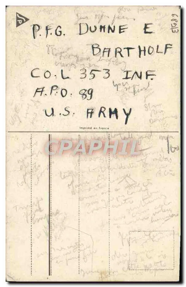 Liberation Welcome — crianças e soldados americanos — editor P. F. G. Dunne E - Verso