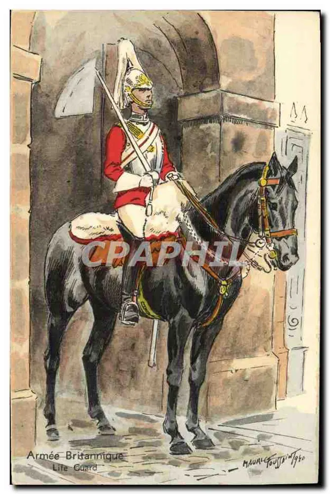 Britische Armee - Life Guard — Zeichnung von MAURICE FOUSTO — Nr. 559 - Vorderseite