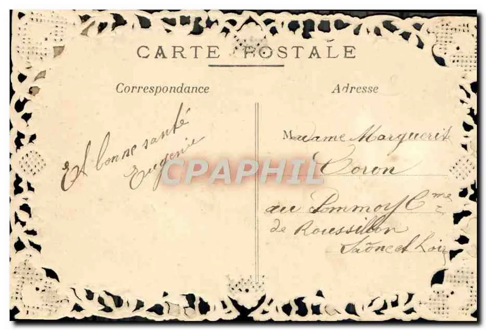 Flores — Carta de vœux — Editor desconhecido, número de série não visível - Verso