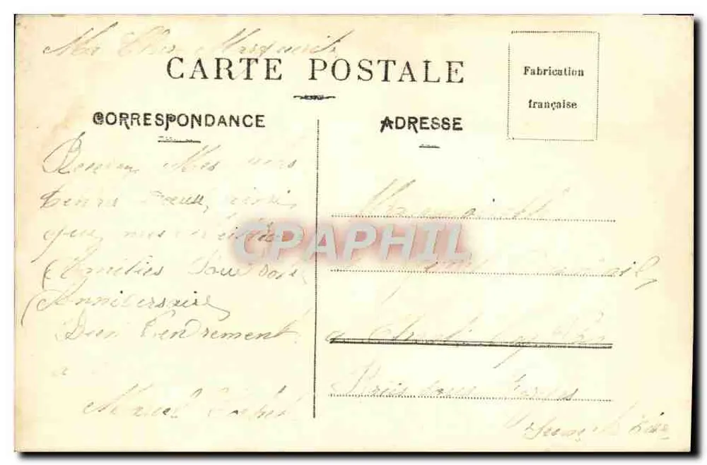 Aniversário — buquê de flores bordadas — Carte postale francesa - Verso