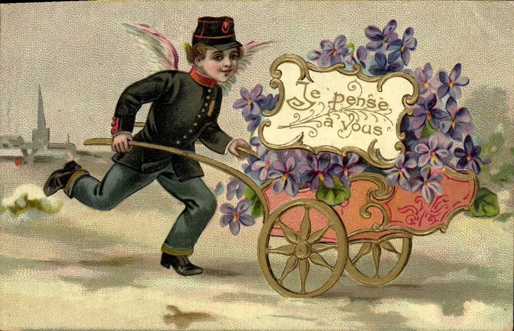 Engelkind in Uniform — Violetten liefern — J.C. Paris 1300 - Vorderseite