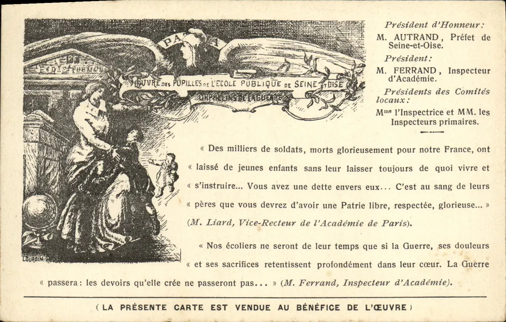 Obra dos Alunos da Escola Pública de Seine-et-Oise — A Academia de Paris — Editor: Louargin - Frente