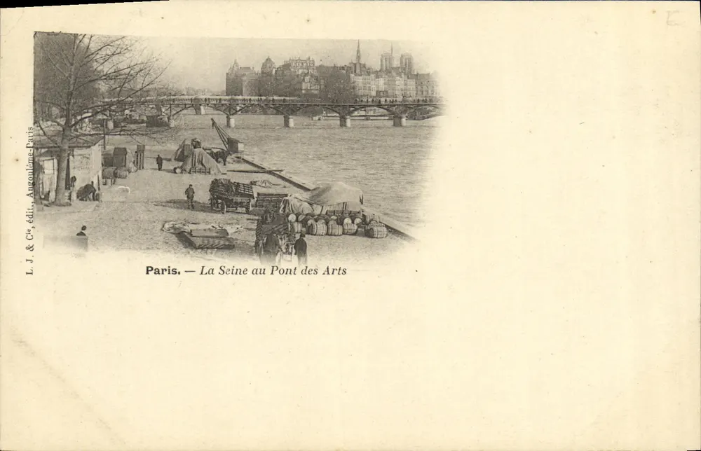 Paris — Die Seine am Pont des Arts — L. J. & Cie, Verlag Auwouleme, Paris - Vorderseite