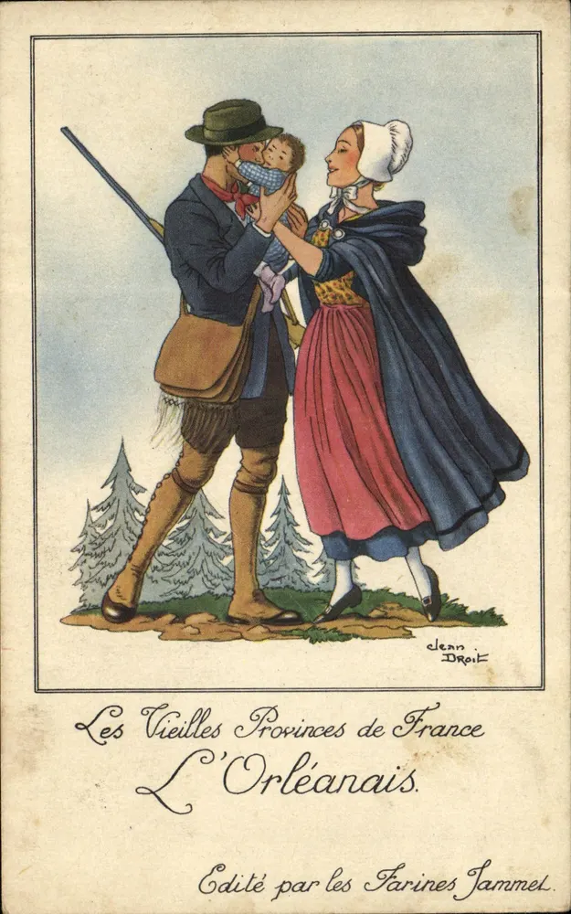 As Velhas Províncias da França — O Orléanais — Editado pelas Farinas Jammet - Frente