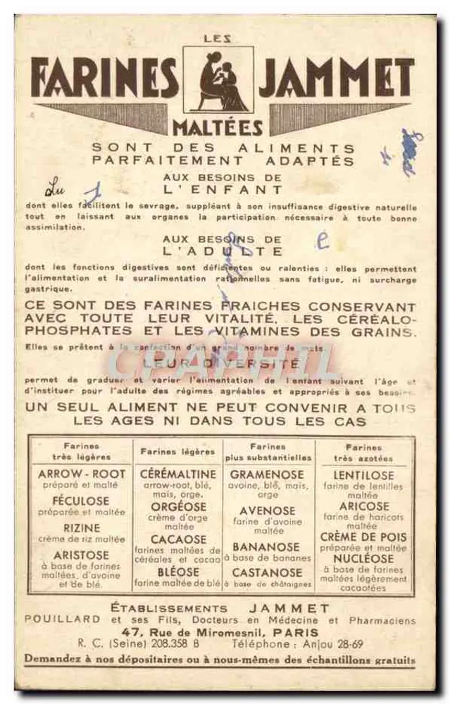 As Velhas Províncias da França — O Orléanais — Editado pelas Farinas Jammet - Verso