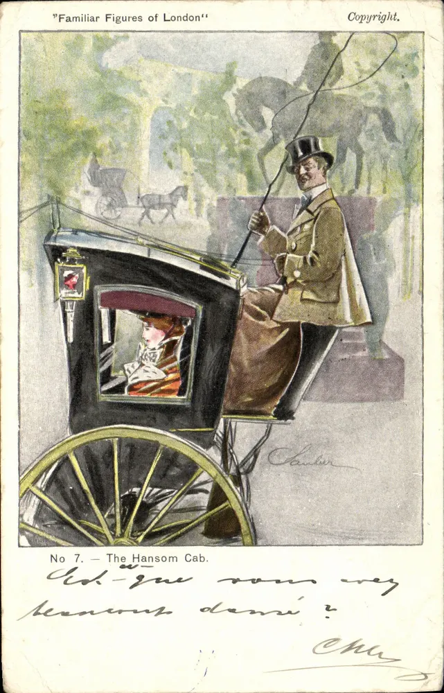 Hansom Cab — Familiar Figures of London, No 7 — Pictorial Stationery Co. Ltd. - Frente