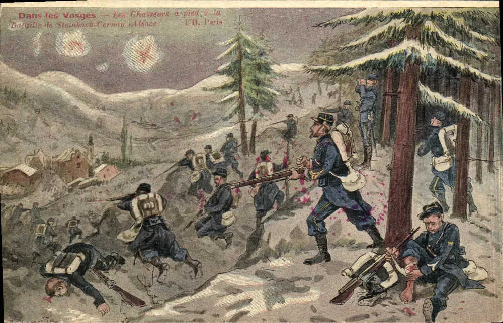 Schlacht von Steinbach-Cernay — Die Infanterie — Éditions L.H. Paris - Vorderseite