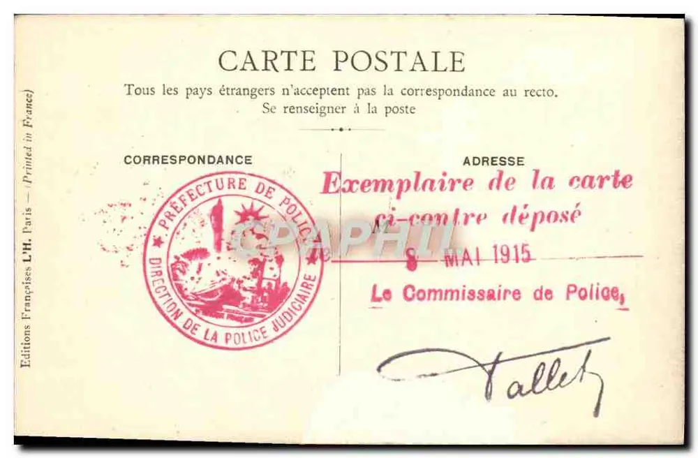 Schlacht von Steinbach-Cernay — Die Infanterie — Éditions L.H. Paris - Rückseite