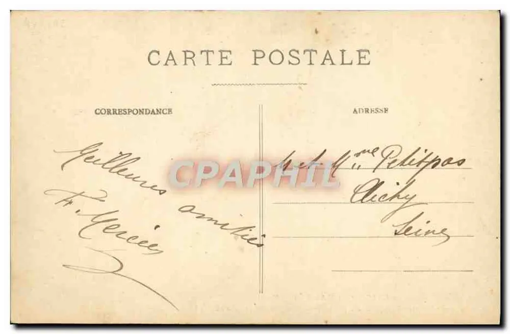 Plaisirs Champêtres — cena de campo com vaca e homem dormindo — editor não visível, n° de série 22 - Verso