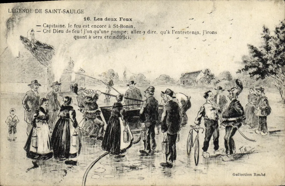 Legende von Saint-Saulge — Die beiden Feuer — Sammlung Roubé - Vorderseite