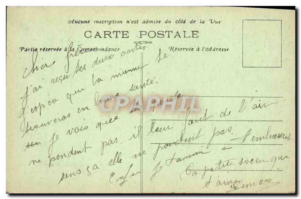 Sourire des Sangsues — Reproduktion verboten — Vve G. Gervais, Verlag, Saulieu - Rückseite