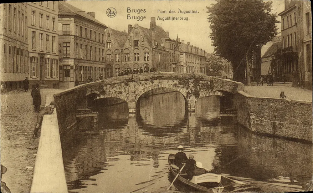 Brügge — Augustinusbrücke — Verlag N. Leus, Seriennummer nicht sichtbar - Vorderseite