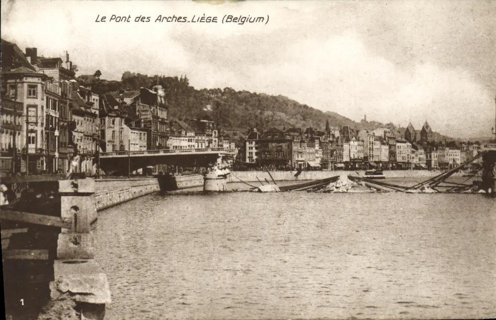 De Brug van de Arches - Liège (België) — uitzicht na vernietiging — Éditeur Belot, Parijs, n°1 - Voorkant